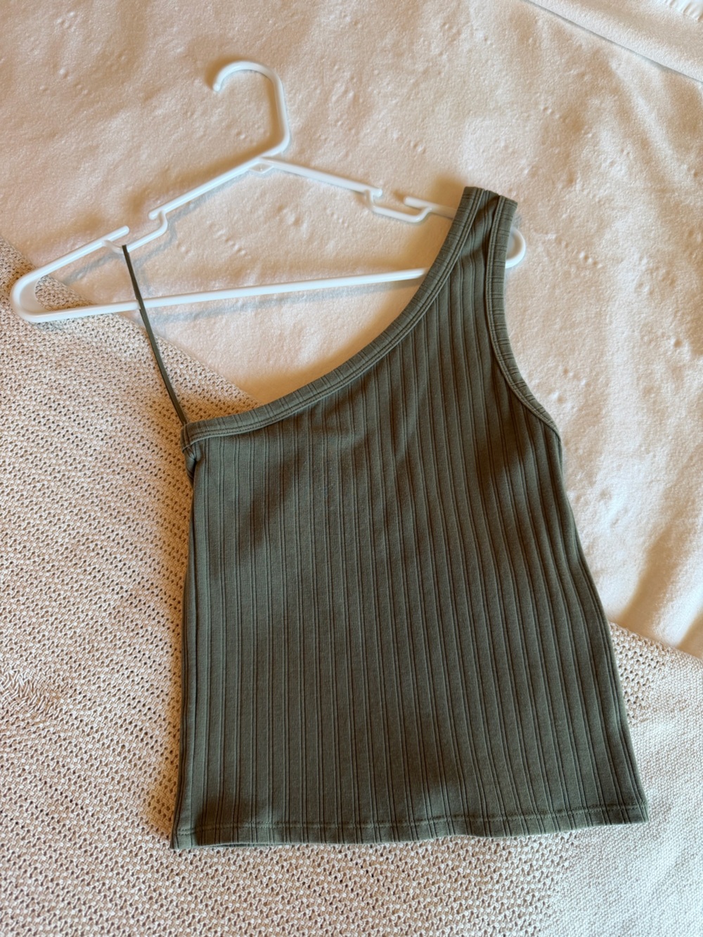 American Eagle Outfitters Olive Ribbed Tank Top